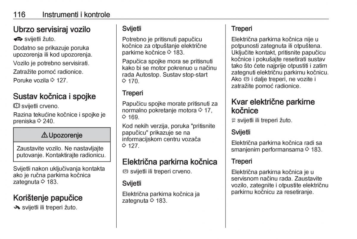 Opel Zafira C Tourer vlasnicko uputstvo / page 118