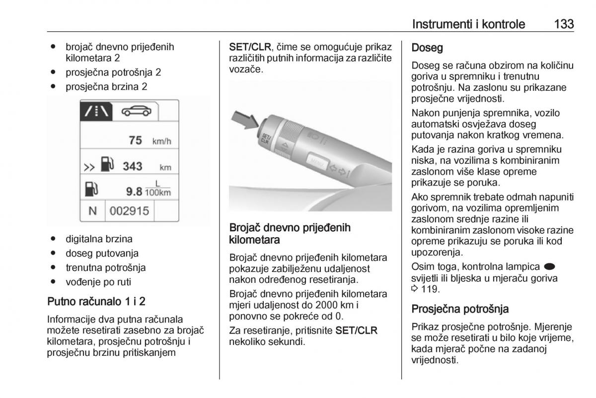 Opel Zafira C Tourer vlasnicko uputstvo / page 135