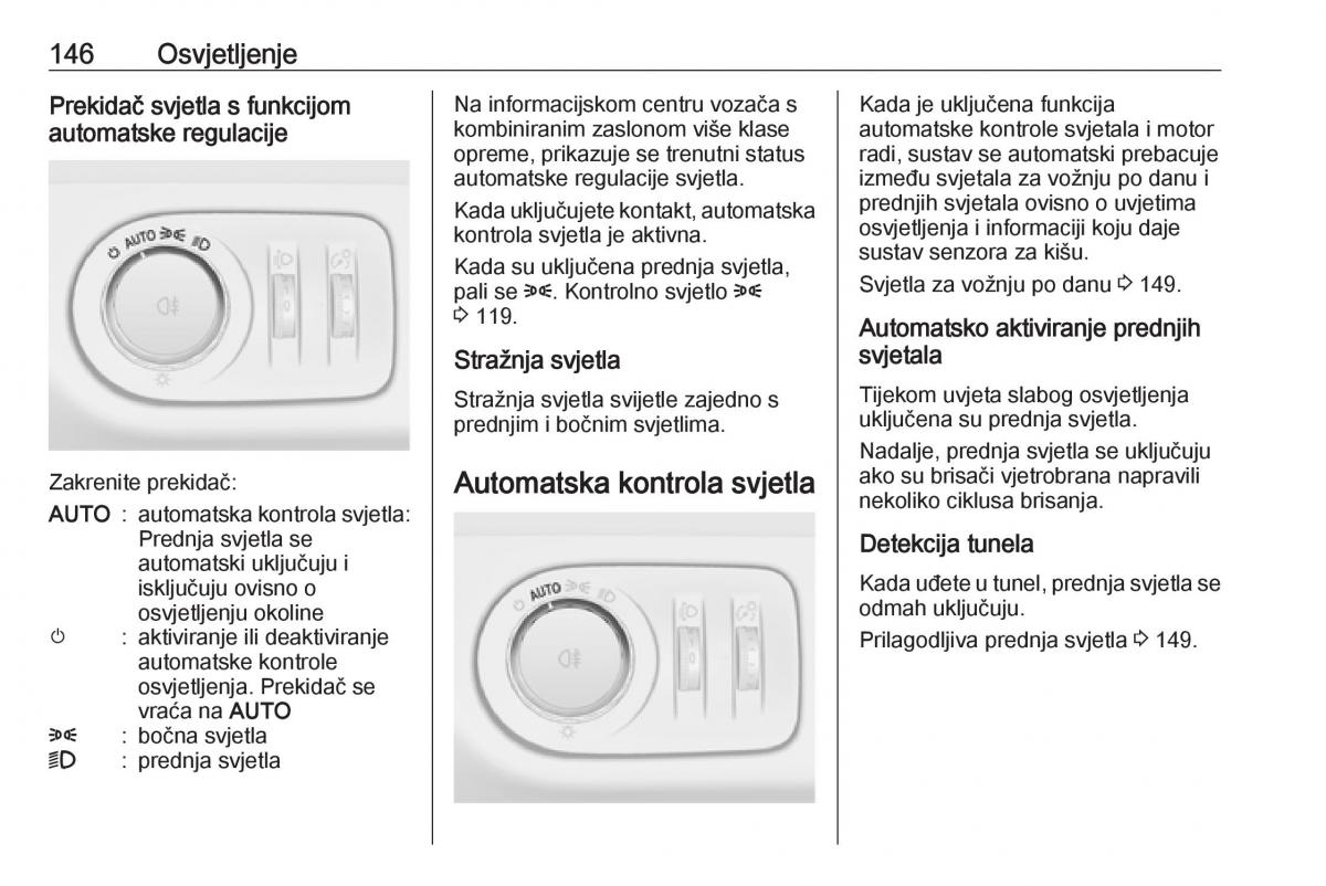 Opel Zafira C Tourer vlasnicko uputstvo / page 148