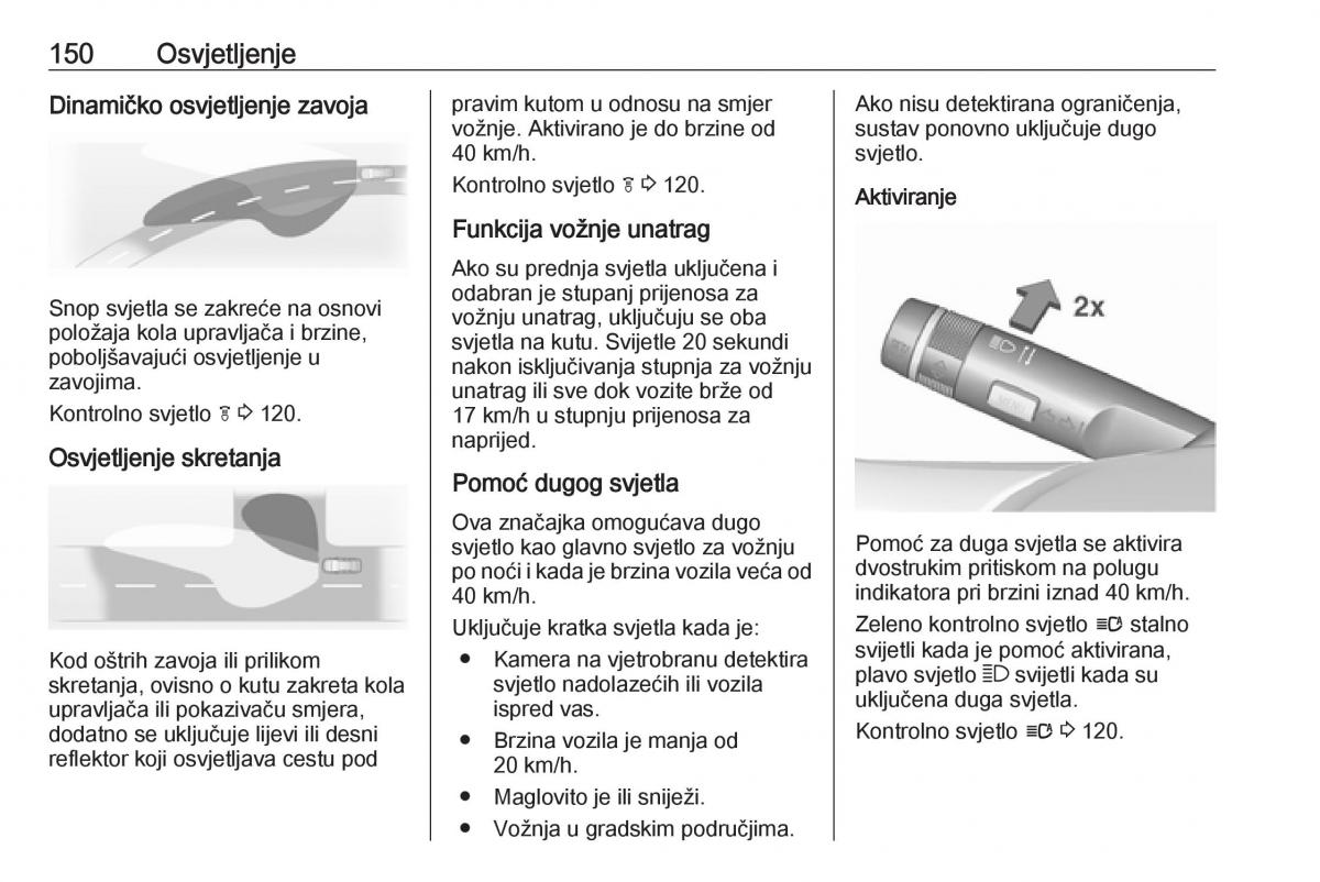 Opel Zafira C Tourer vlasnicko uputstvo / page 152