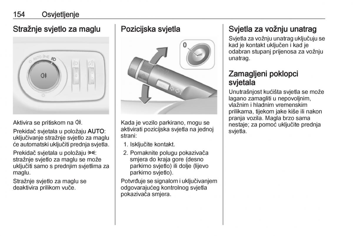 Opel Zafira C Tourer vlasnicko uputstvo / page 156