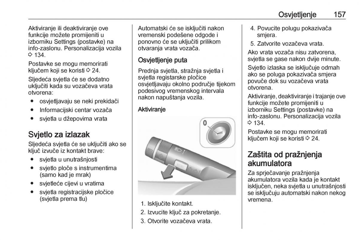 Opel Zafira C Tourer vlasnicko uputstvo / page 159