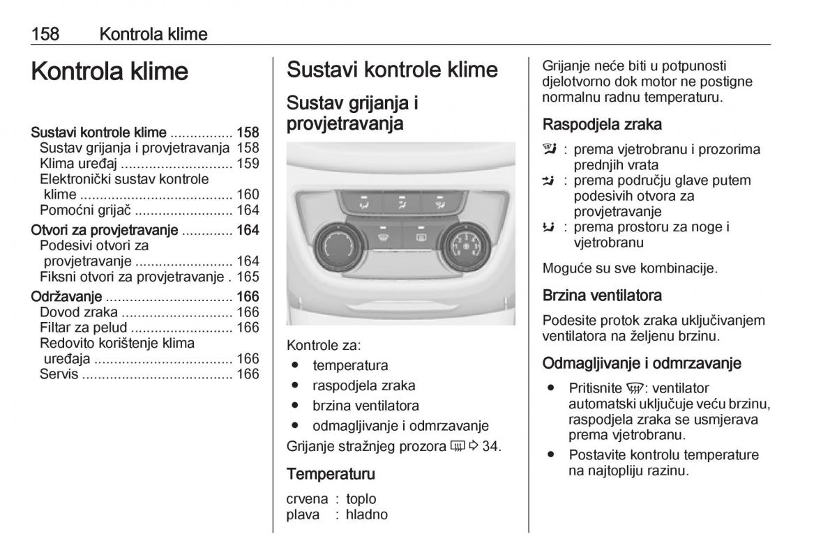 Opel Zafira C Tourer vlasnicko uputstvo / page 160