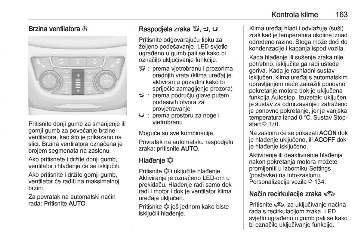 Opel Zafira C Tourer vlasnicko uputstvo / page 165