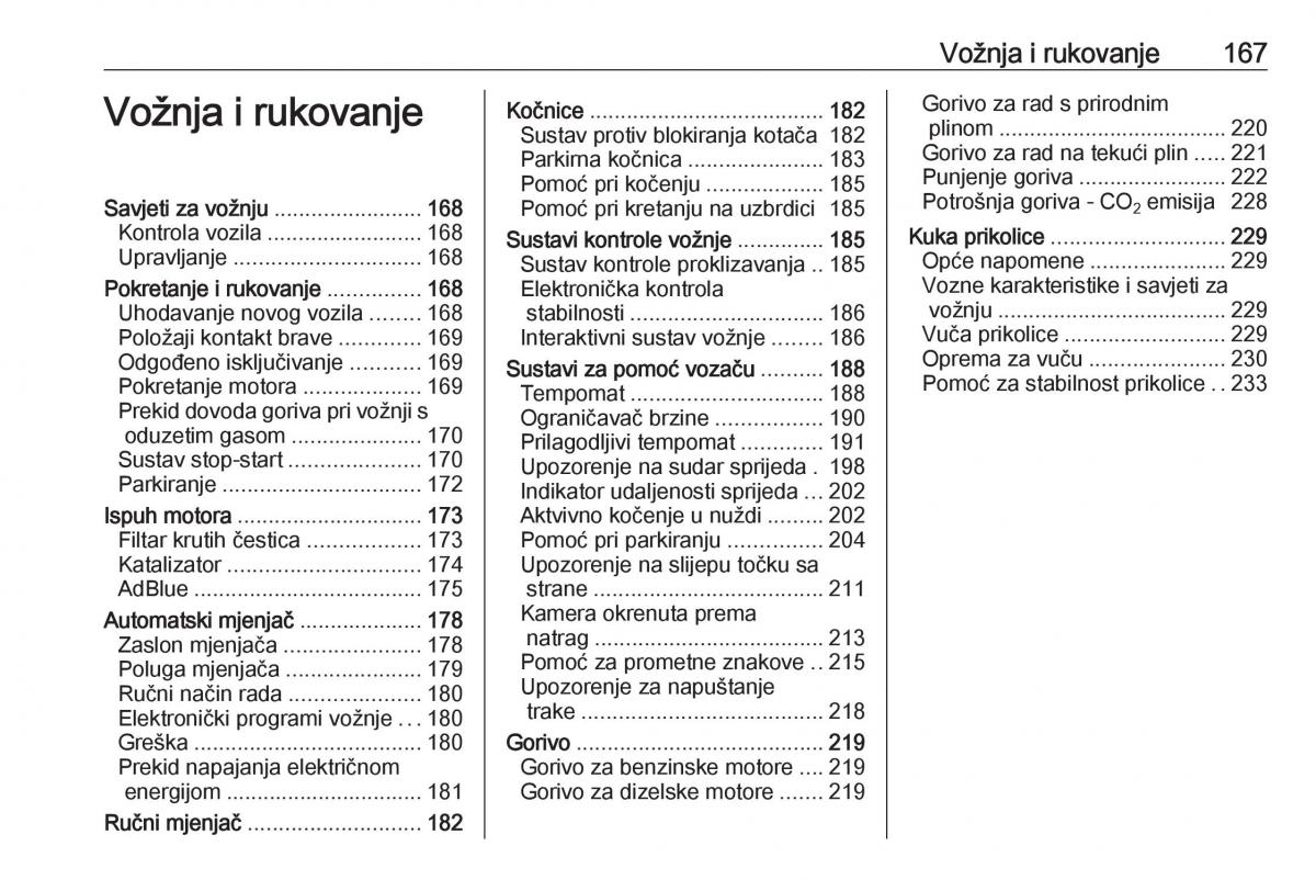 Opel Zafira C Tourer vlasnicko uputstvo / page 169