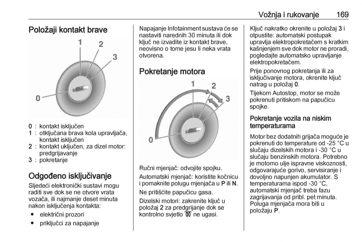 Opel Zafira C Tourer vlasnicko uputstvo / page 171