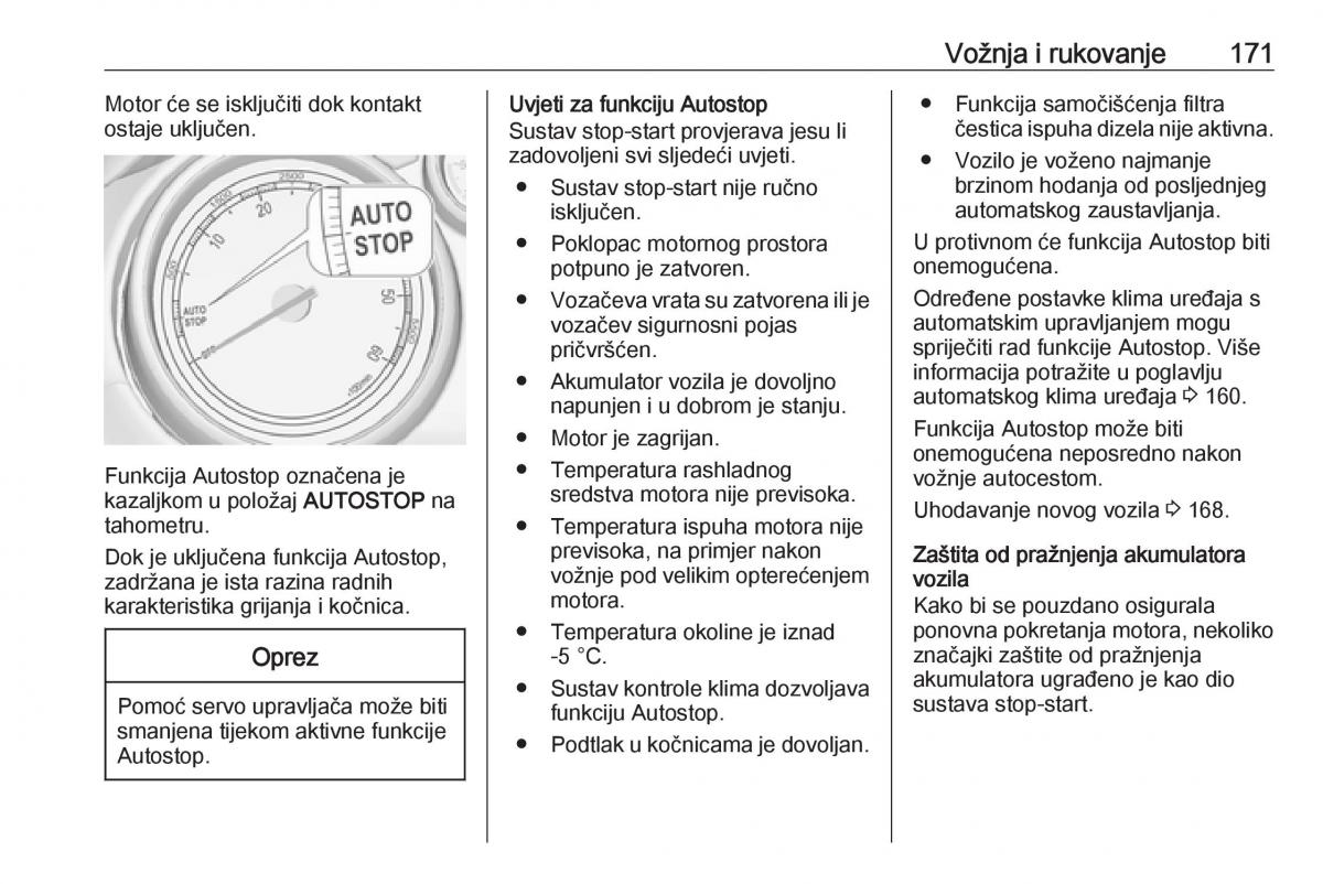 Opel Zafira C Tourer vlasnicko uputstvo / page 173