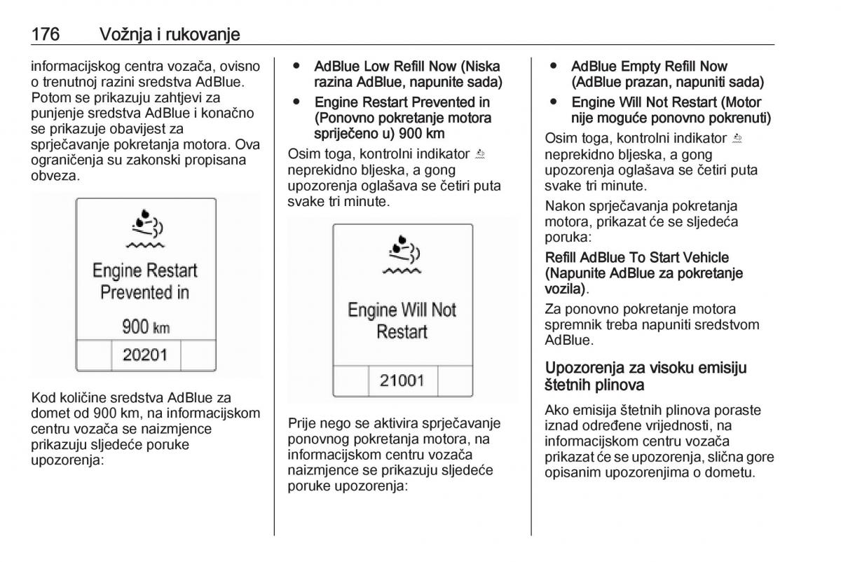 Opel Zafira C Tourer vlasnicko uputstvo / page 178