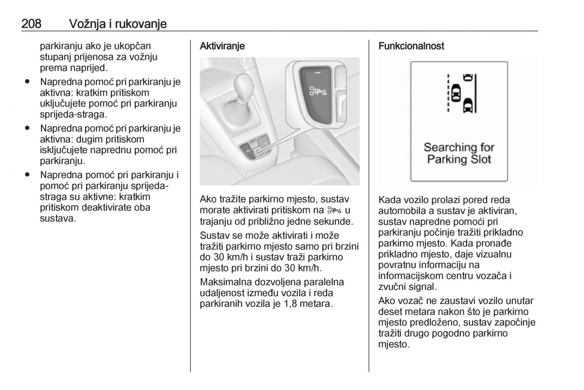 Opel Zafira C Tourer vlasnicko uputstvo / page 210