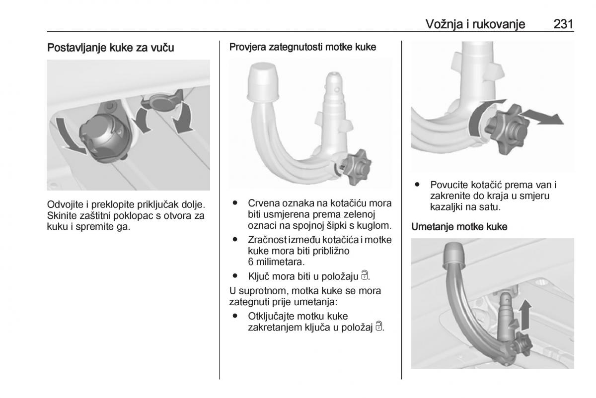 Opel Zafira C Tourer vlasnicko uputstvo / page 233