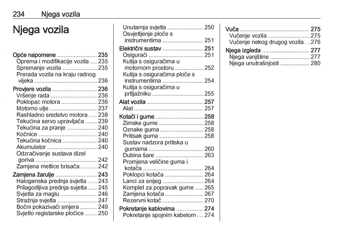 Opel Zafira C Tourer vlasnicko uputstvo / page 236