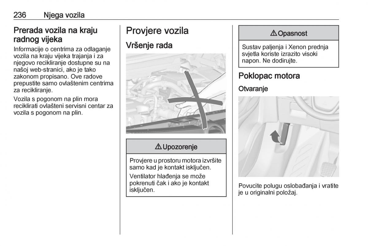 Opel Zafira C Tourer vlasnicko uputstvo / page 238