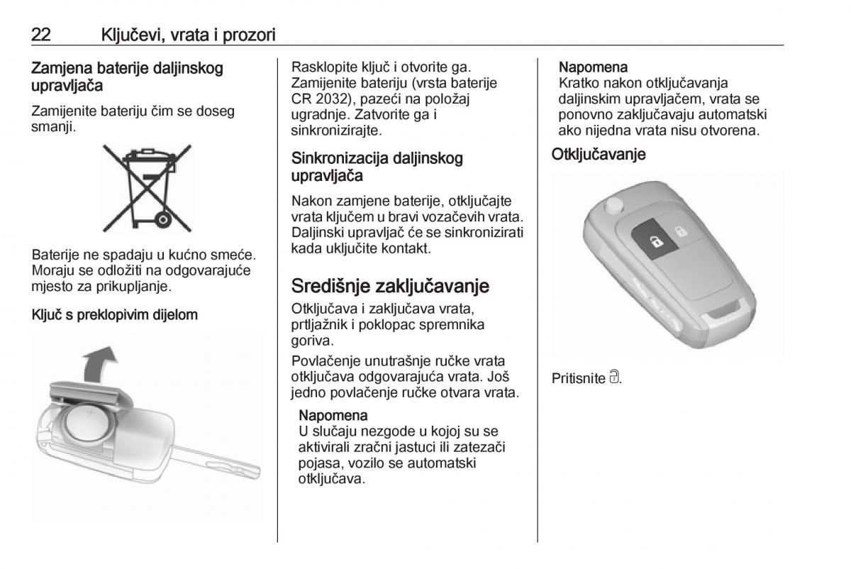 Opel Zafira C Tourer vlasnicko uputstvo / page 24