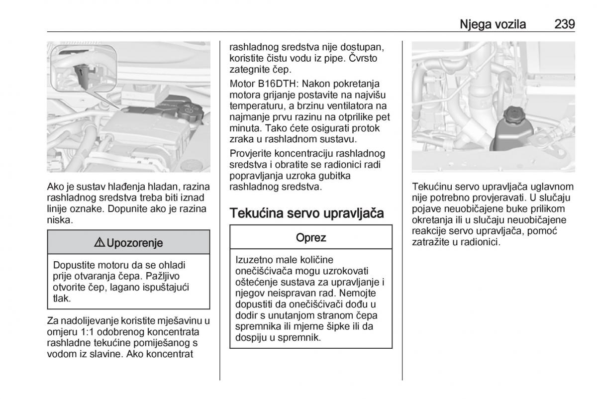 Opel Zafira C Tourer vlasnicko uputstvo / page 241