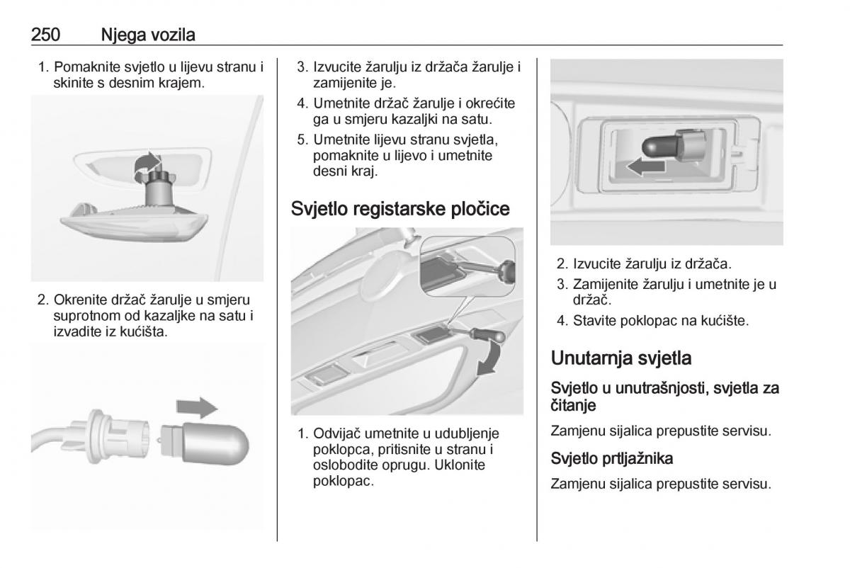 Opel Zafira C Tourer vlasnicko uputstvo / page 252