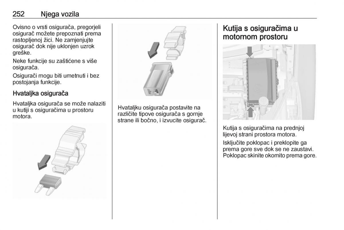 Opel Zafira C Tourer vlasnicko uputstvo / page 254