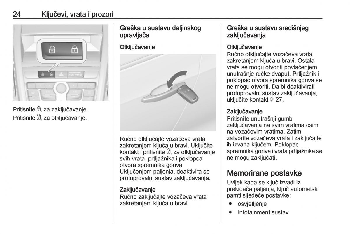 Opel Zafira C Tourer vlasnicko uputstvo / page 26