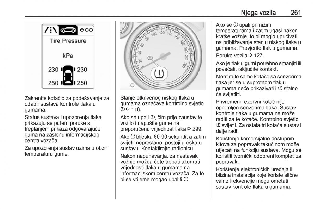 Opel Zafira C Tourer vlasnicko uputstvo / page 263