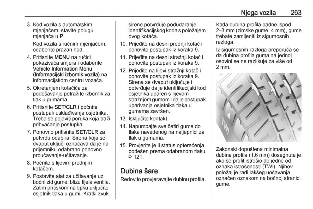 Opel Zafira C Tourer vlasnicko uputstvo / page 265