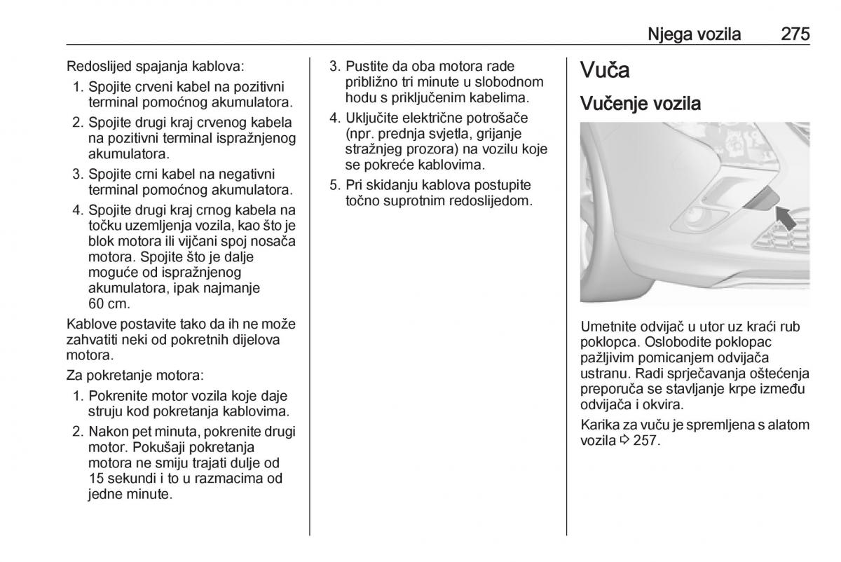 Opel Zafira C Tourer vlasnicko uputstvo / page 277