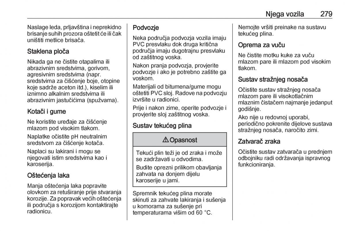 Opel Zafira C Tourer vlasnicko uputstvo / page 281