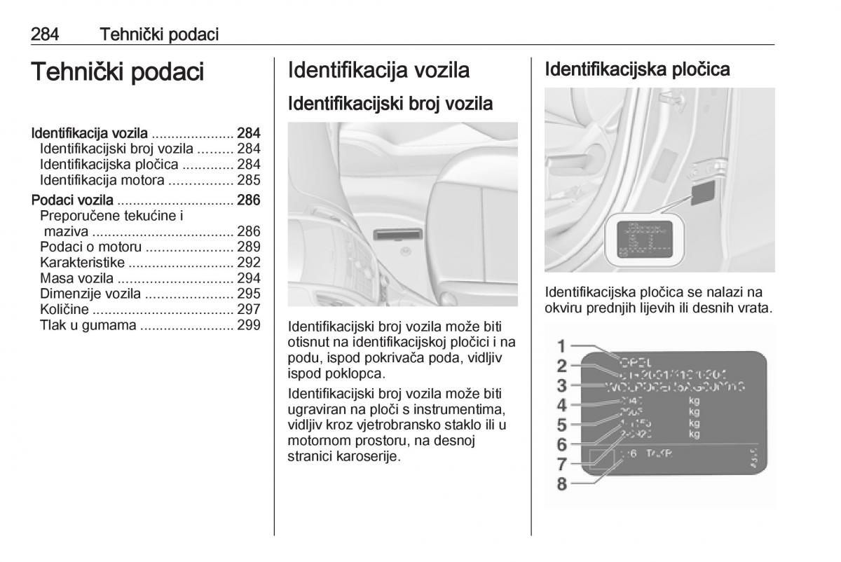 Opel Zafira C Tourer vlasnicko uputstvo / page 286