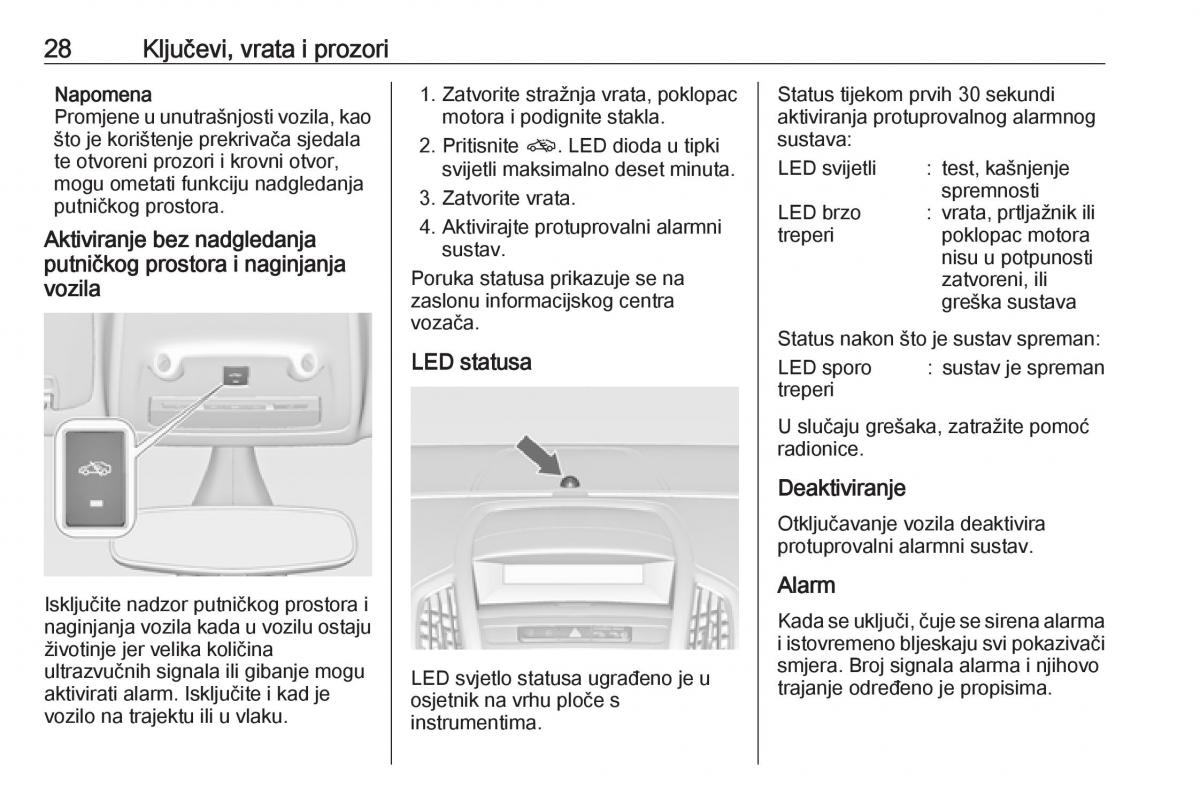 Opel Zafira C Tourer vlasnicko uputstvo / page 30