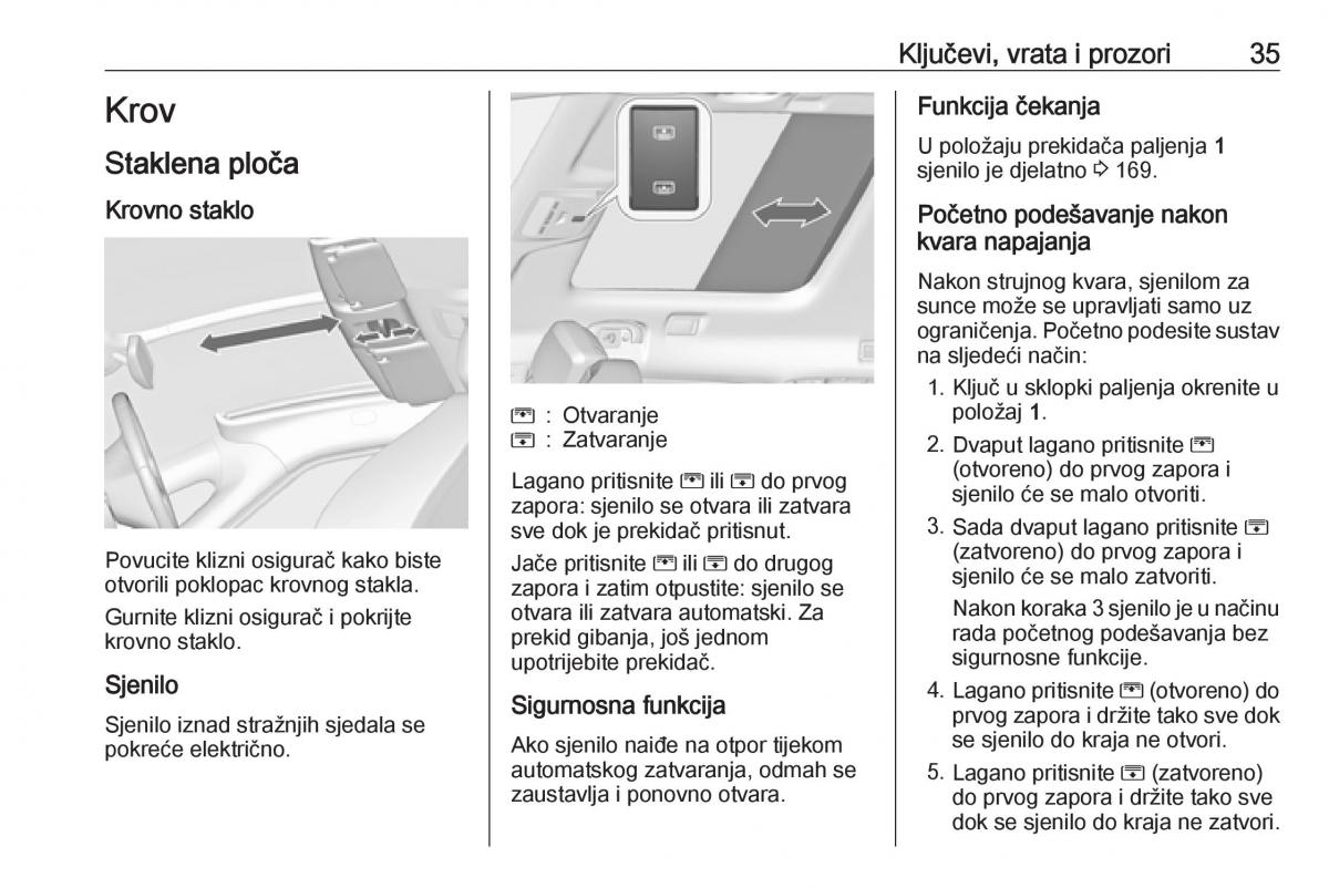 Opel Zafira C Tourer vlasnicko uputstvo / page 37