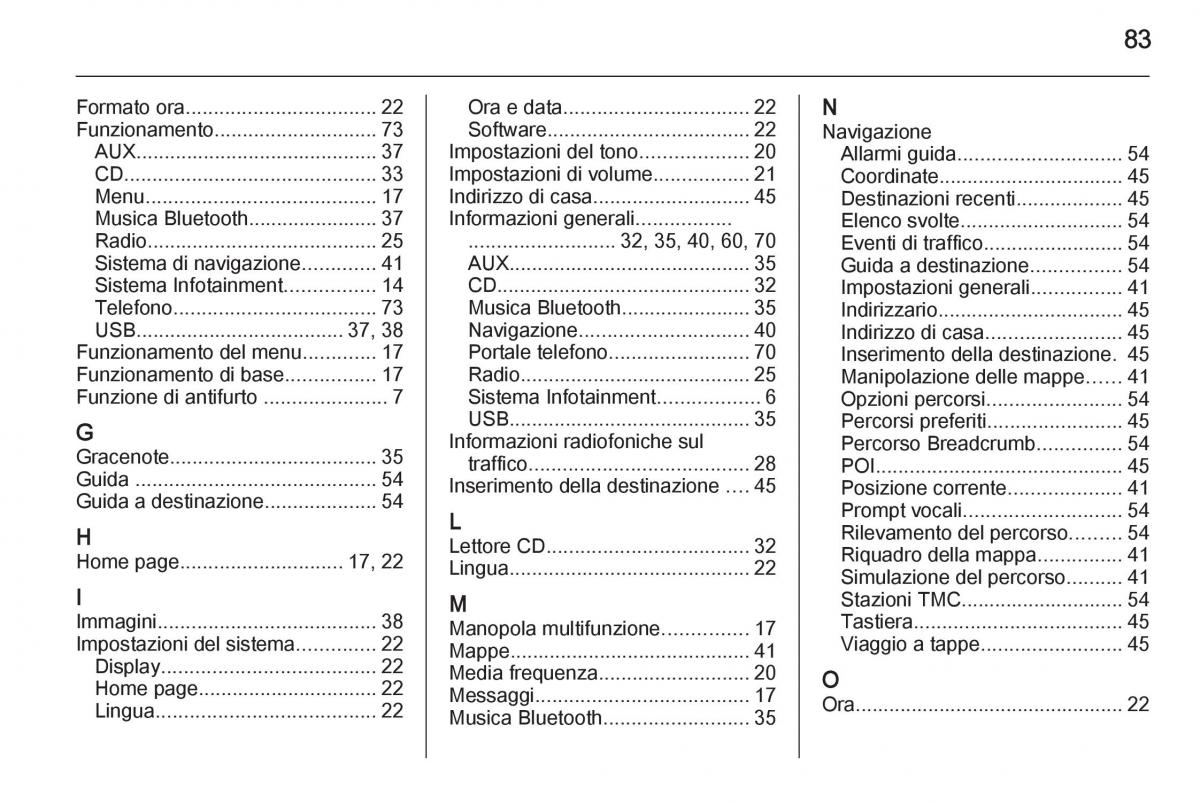 Opel Zafira C Tourer manuale del proprietario / page 83