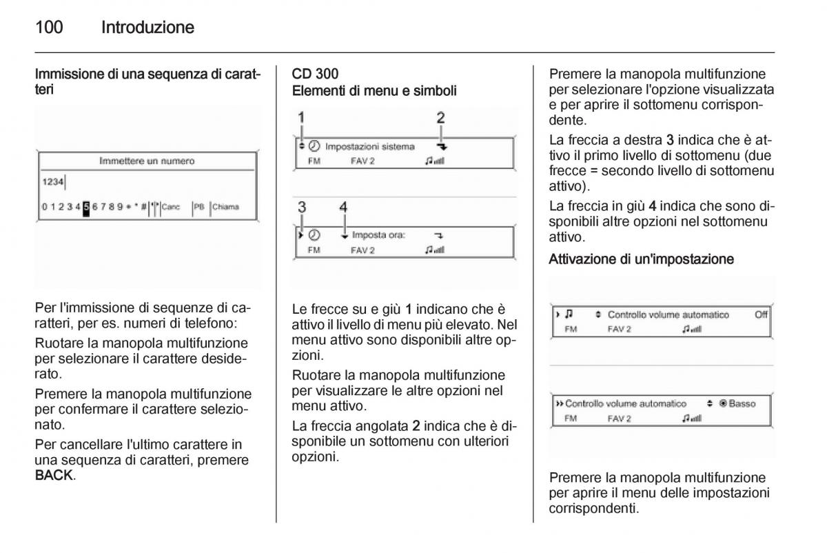 Opel Zafira C Tourer manuale del proprietario / page 100