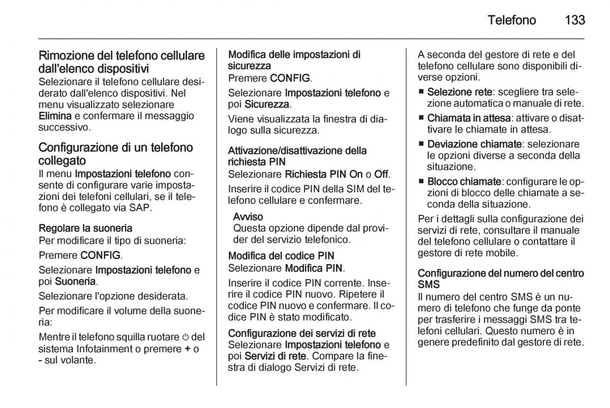 Opel Zafira C Tourer manuale del proprietario / page 133