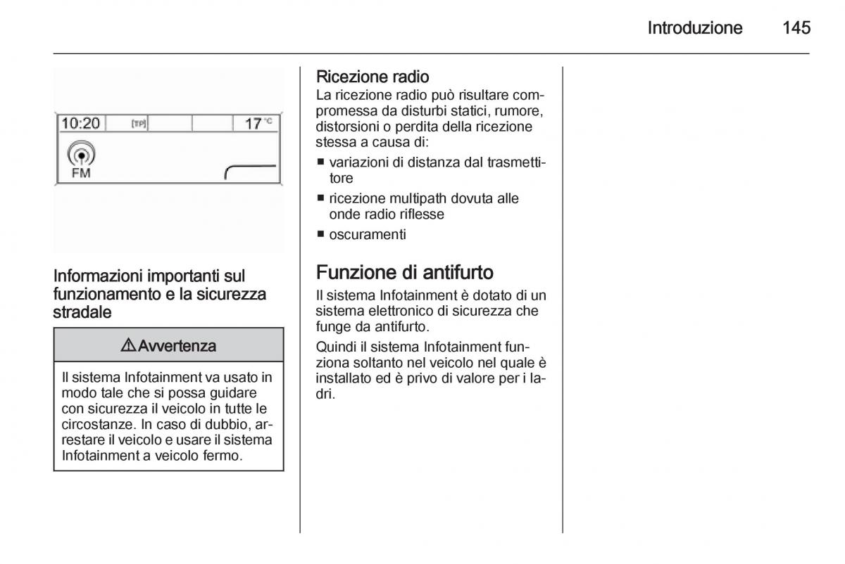 Opel Zafira C Tourer manuale del proprietario / page 145