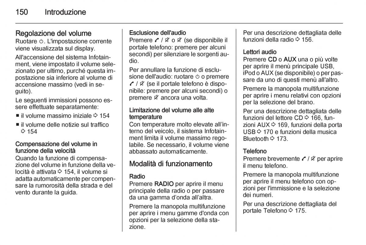 Opel Zafira C Tourer manuale del proprietario / page 150