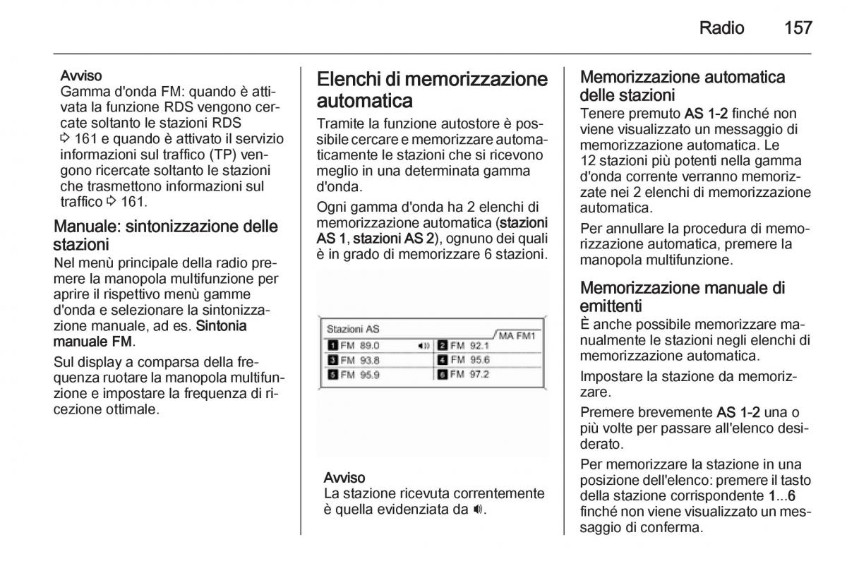 Opel Zafira C Tourer manuale del proprietario / page 157