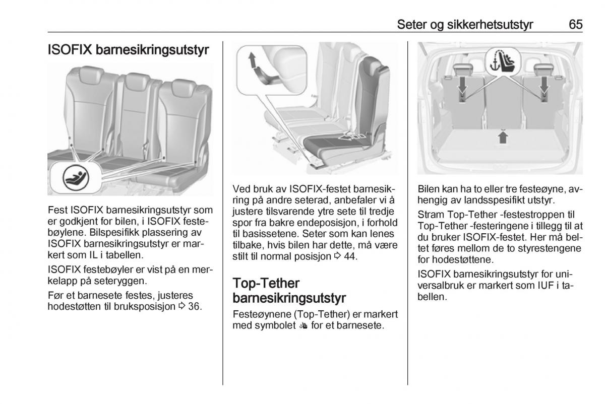 manual  Opel Zafira C Tourer bruksanvisningen / page 67