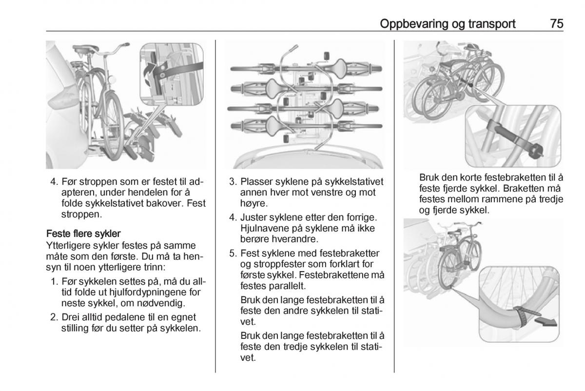 manual  Opel Zafira C Tourer bruksanvisningen / page 77