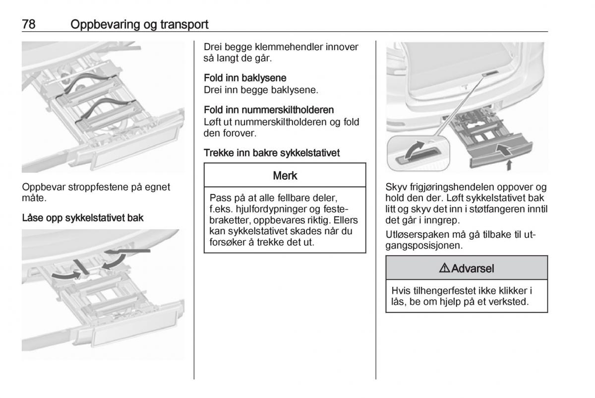 manual  Opel Zafira C Tourer bruksanvisningen / page 80