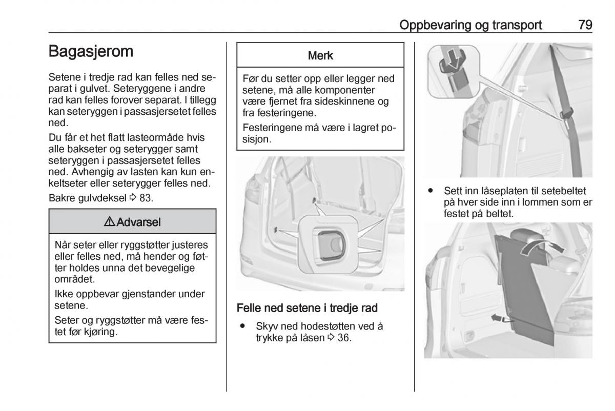 manual  Opel Zafira C Tourer bruksanvisningen / page 81