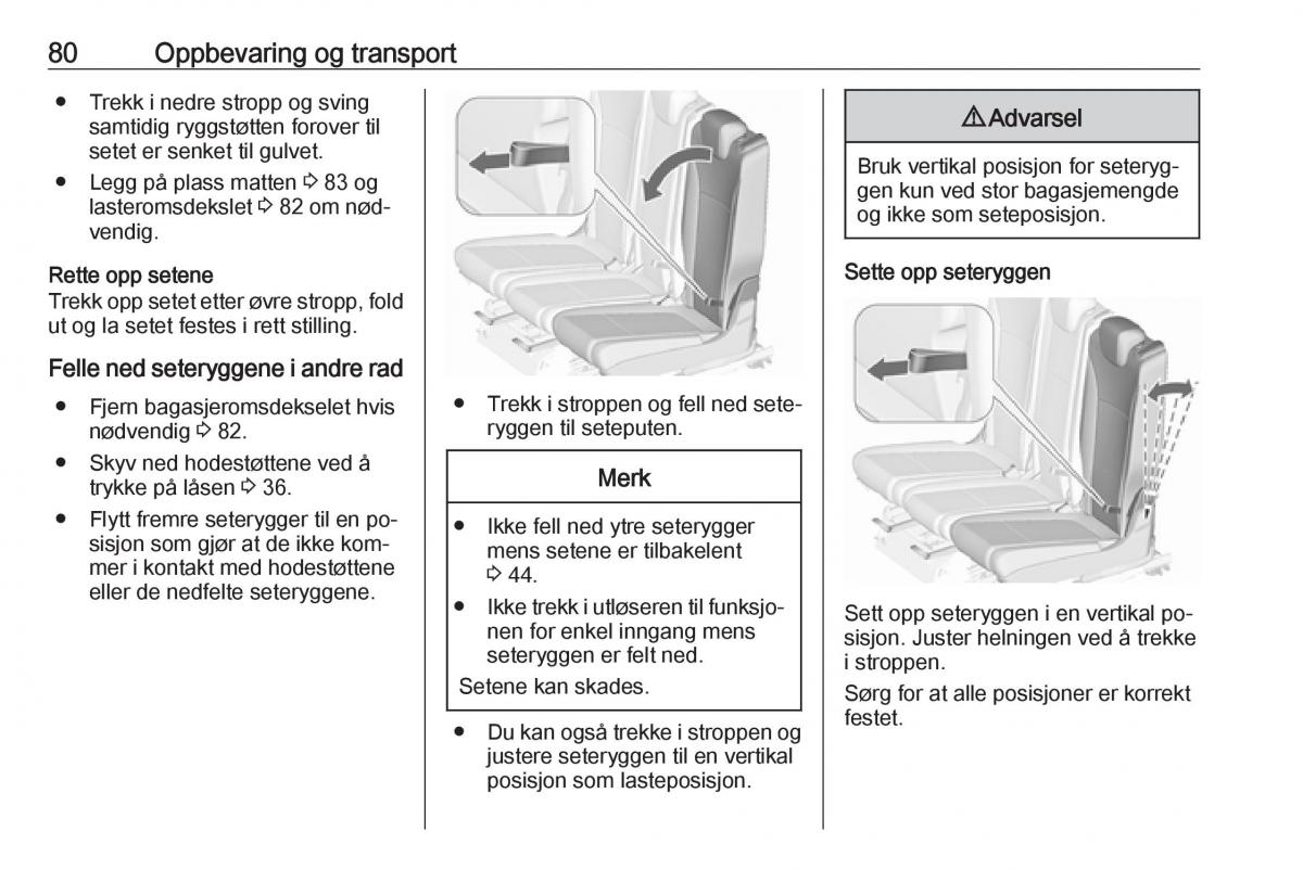 manual  Opel Zafira C Tourer bruksanvisningen / page 82