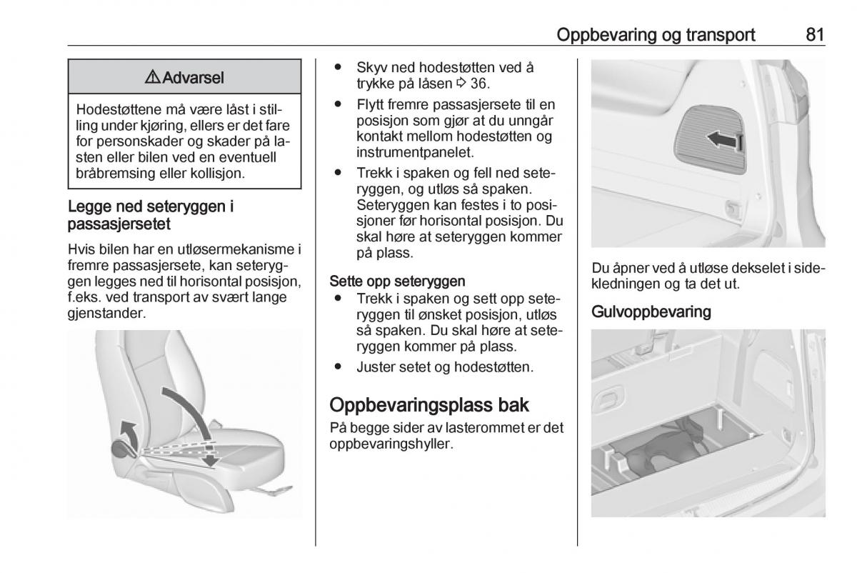 manual  Opel Zafira C Tourer bruksanvisningen / page 83