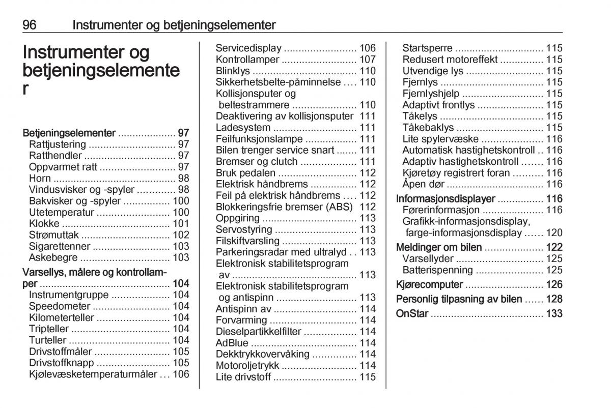 manual  Opel Zafira C Tourer bruksanvisningen / page 98