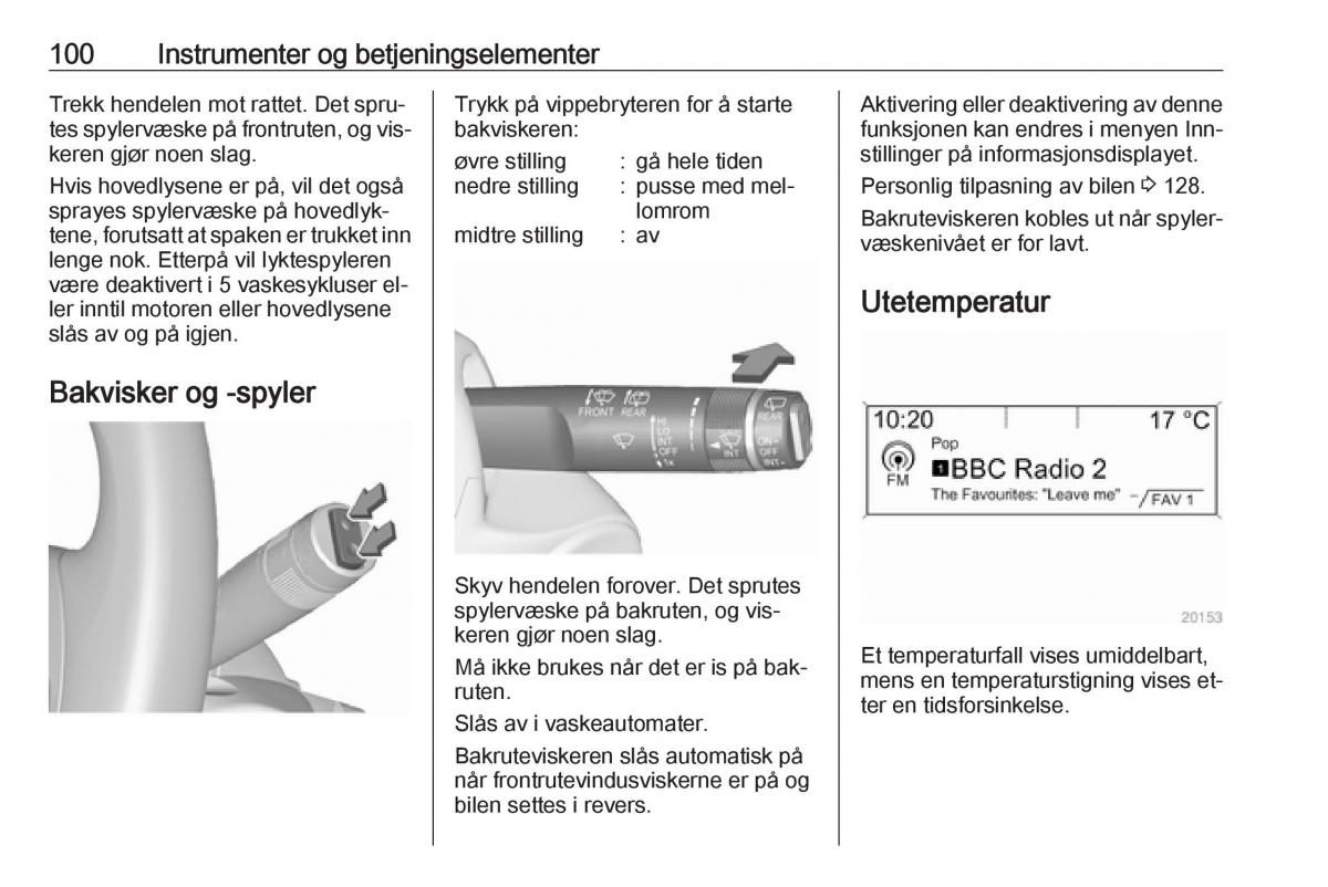 manual  Opel Zafira C Tourer bruksanvisningen / page 102