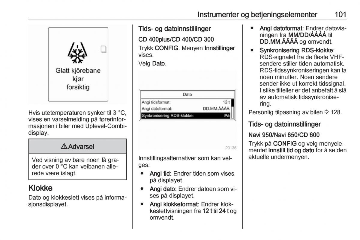 manual  Opel Zafira C Tourer bruksanvisningen / page 103