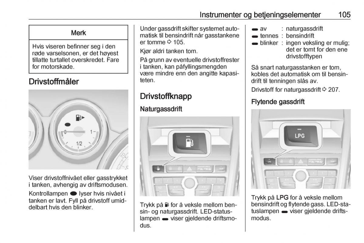 manual  Opel Zafira C Tourer bruksanvisningen / page 107