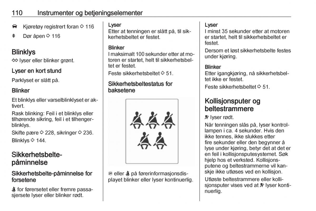 manual  Opel Zafira C Tourer bruksanvisningen / page 112