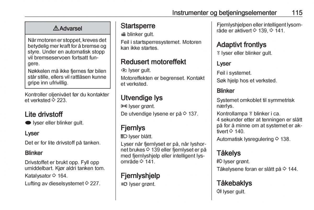 manual  Opel Zafira C Tourer bruksanvisningen / page 117