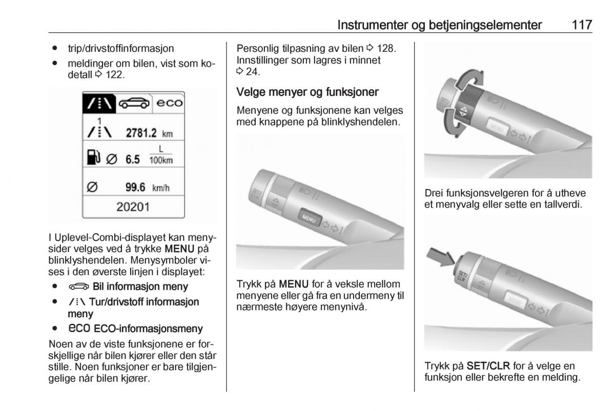 manual  Opel Zafira C Tourer bruksanvisningen / page 119