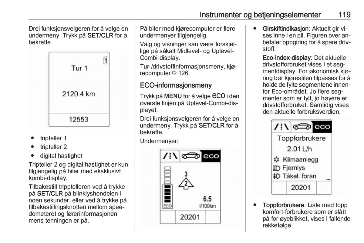 manual  Opel Zafira C Tourer bruksanvisningen / page 121