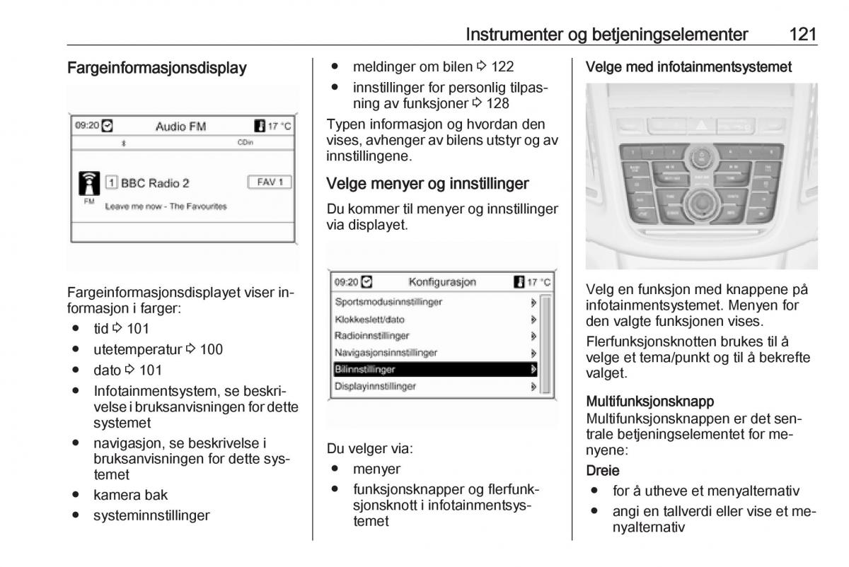 manual  Opel Zafira C Tourer bruksanvisningen / page 123