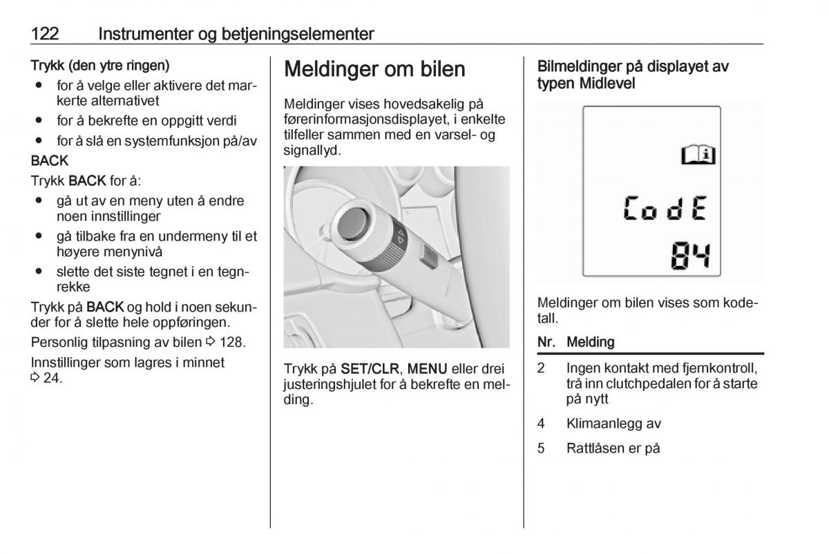 manual  Opel Zafira C Tourer bruksanvisningen / page 124